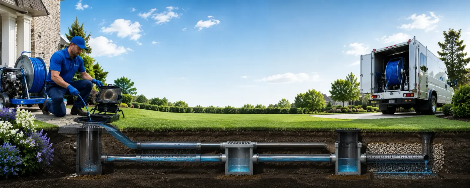 Outdoor drain cleaning information for Crockett, TX